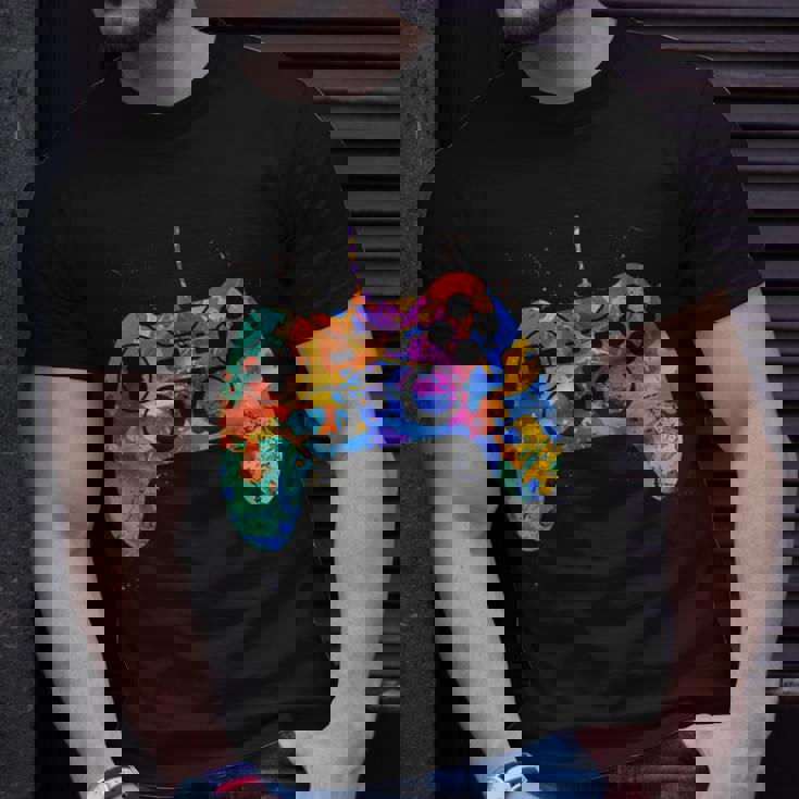 Colorful Gamer Graphic Gaming Controller Graphic T-Shirt Gifts for Him