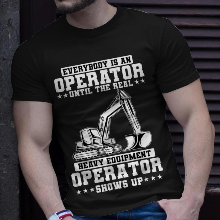 Construction Worker Excavator Heavy Equipment Operator Construction Funny Gifts Unisex T-Shirt Gifts for Him