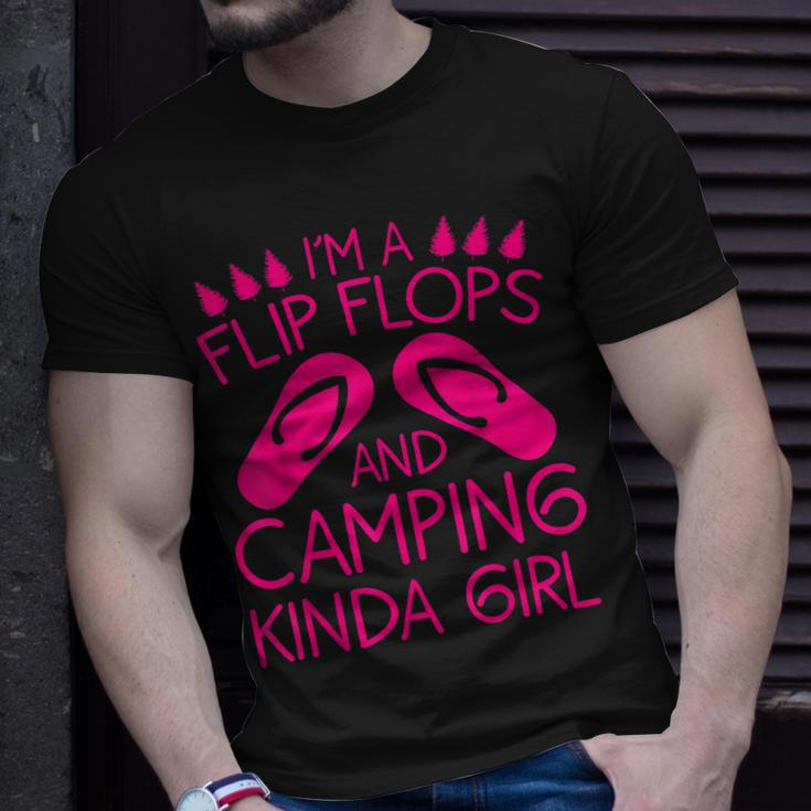 Cool Girl Camping Gift For Women Funny Camper Flip Flop Camp Unisex T-Shirt Gifts for Him