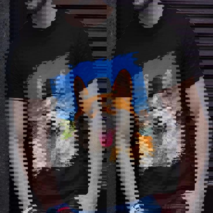 Corgi Face Dog Dogs Wearing Hat At Beach Funny Cute Unisex T-Shirt Gifts for Him Corgi Face Dog Dogs Wearing Hat At Beach Funny Cute Unisex T-Shirt Gifts for Him