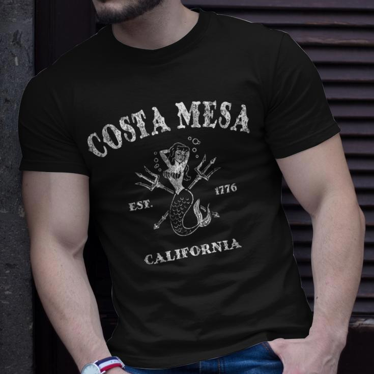 Costa Mesa Ca Vintage Mermaid Nautical T-Shirt Gifts for Him