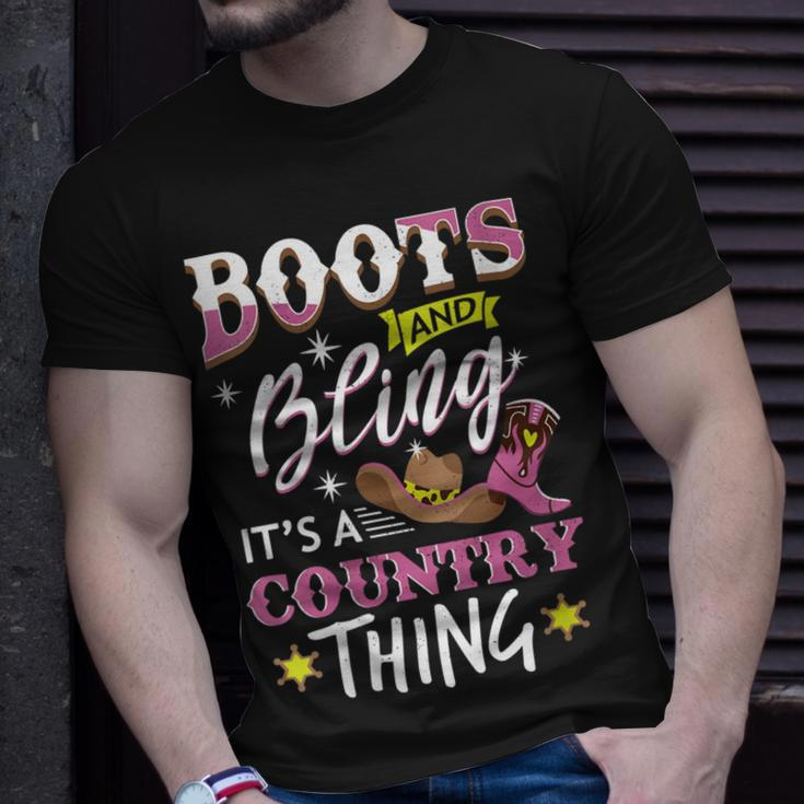 Cowgirl Country And Wester Bling Thing Gift Design Gift For Womens Unisex T-Shirt Gifts for Him