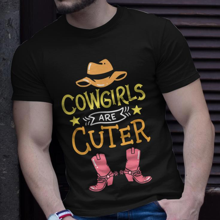 Cowgirls Cowgirl Boots Hat Western Country Unisex T-Shirt Gifts for Him