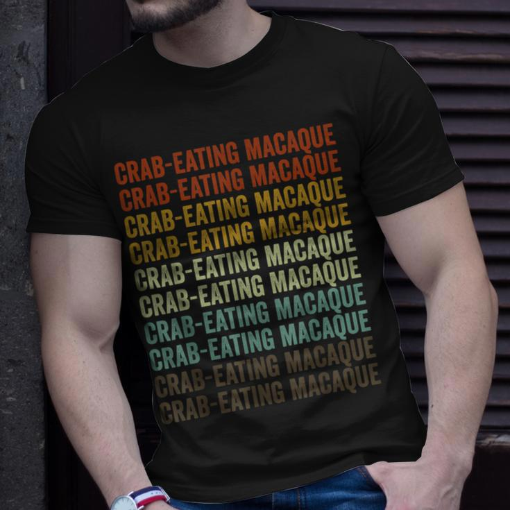 Crab-Eating Macaque Retro T-Shirt Gifts for Him