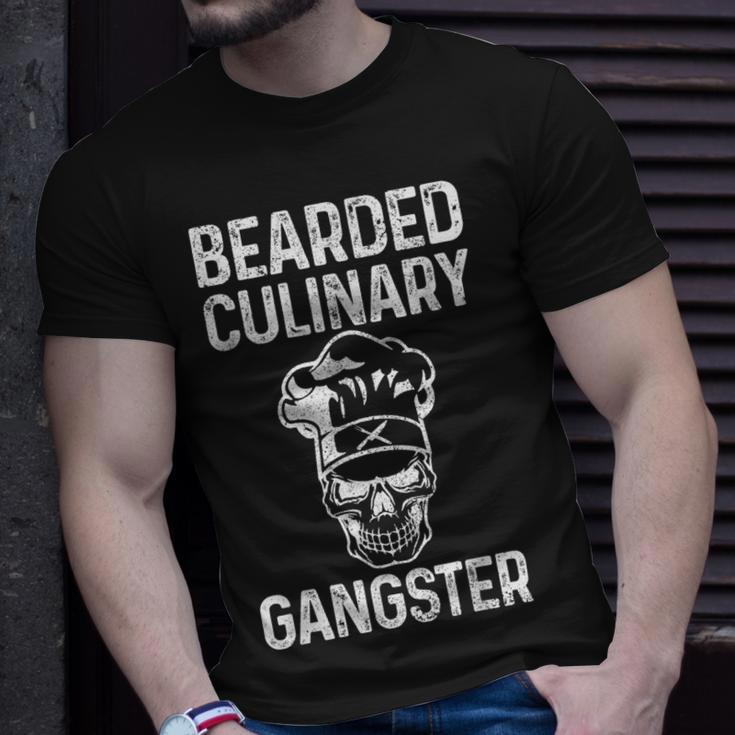 Culinary Gangster Bearded Chef Cook Cooking Bbq Grilling Gift For Mens Unisex T-Shirt Gifts for Him