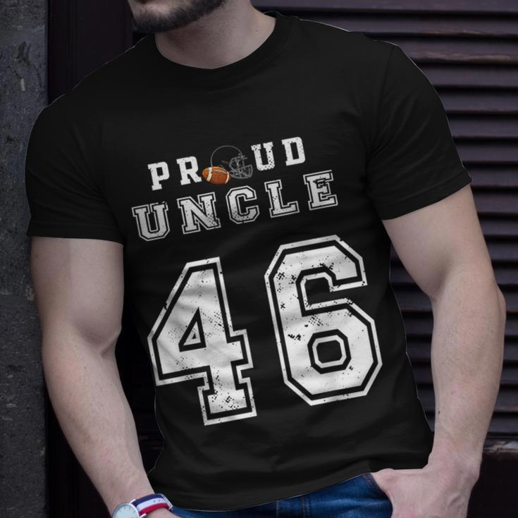 Custom Proud Football Uncle Number 46 Personalized For Men Unisex T-Shirt Gifts for Him