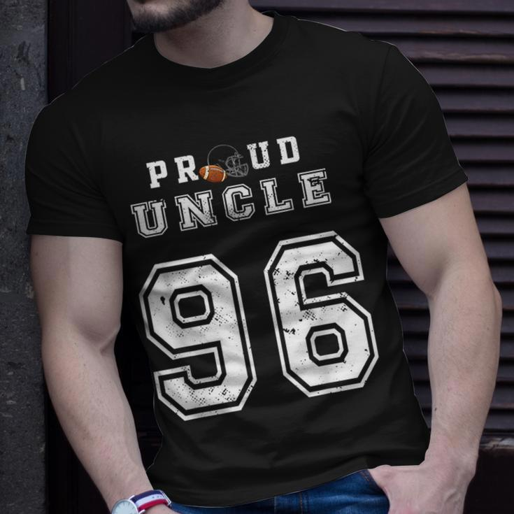 Custom Proud Football Uncle Number 96 Personalized For Men Unisex T-Shirt Gifts for Him