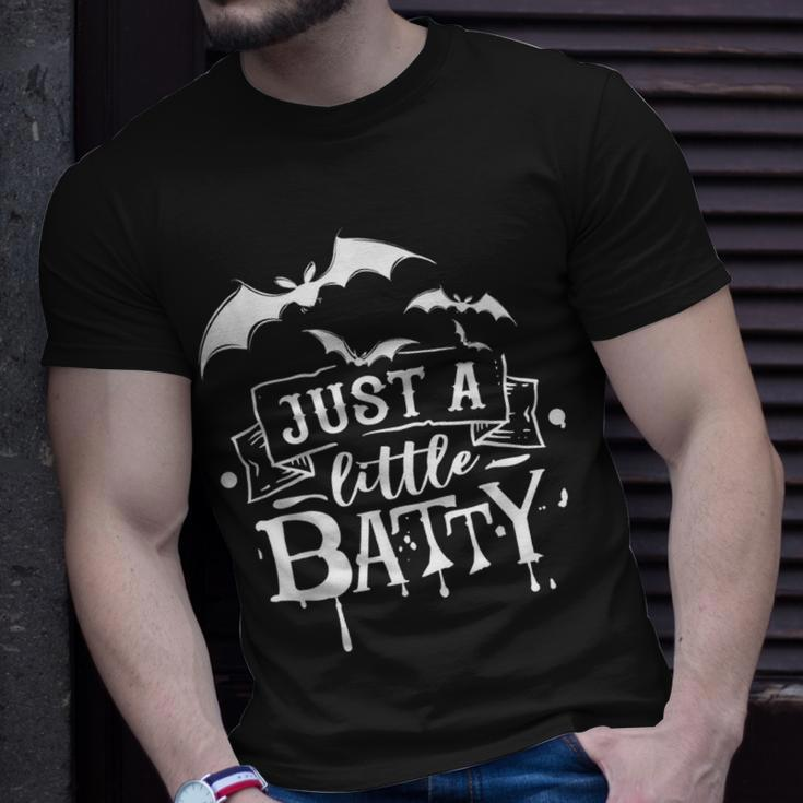 Cute And Creepy Halloween Just A Little Batty Witch Lover T-Shirt Gifts for Him