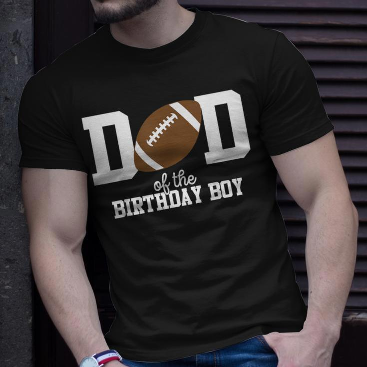 Dad Of The Birthday Boy Football Lover First Birthday Party T-Shirt Gifts for Him