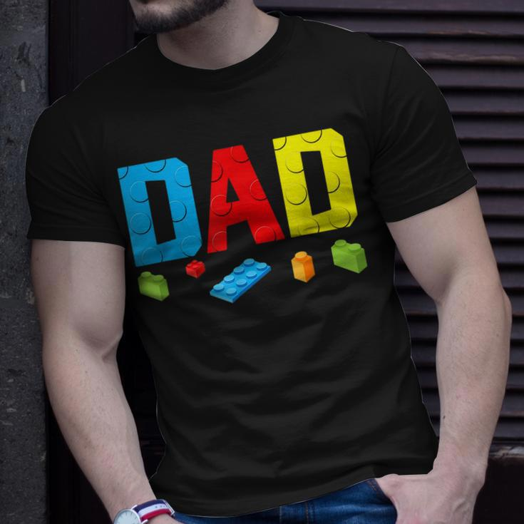 Dad Master Builder Building Bricks Blocks Family Set Parents T-Shirt Gifts for Him