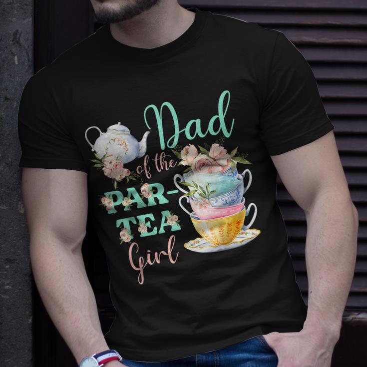 Dad Of The Par Tea Girl Tea Party Birthday Theme Unisex T-Shirt Gifts for Him