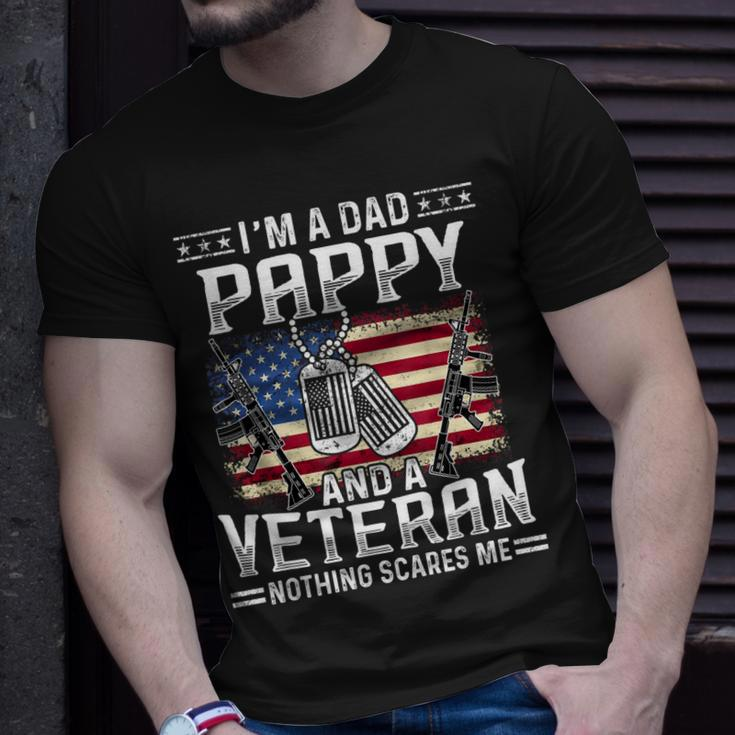 Dad Pappy And A Veteran Fathers Day Gift Gift For Mens Unisex T-Shirt Gifts for Him