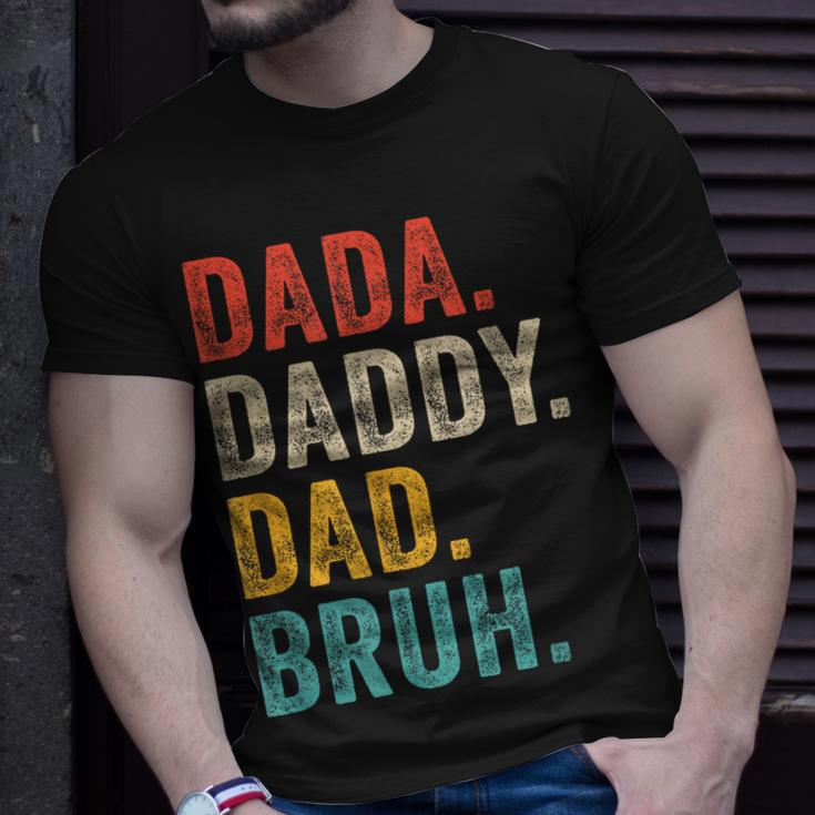 Dada Daddy Dad Bruh Fathers Day Funny Vintage Retro Unisex T-Shirt Gifts for Him