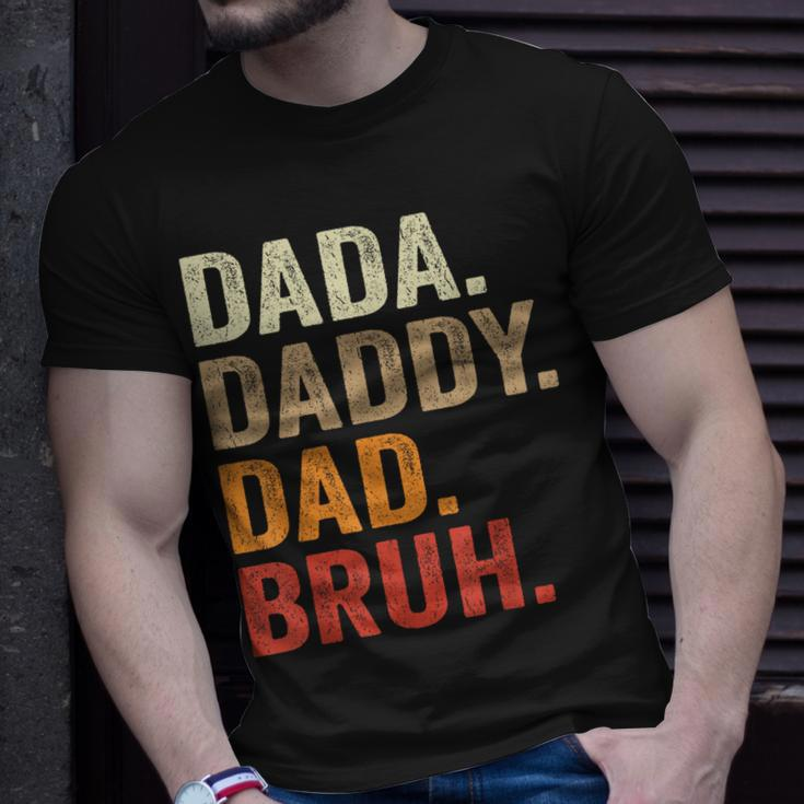 Dada Daddy Dad Bruh Fathers Day Vintage Father Funny Unisex T-Shirt Gifts for Him