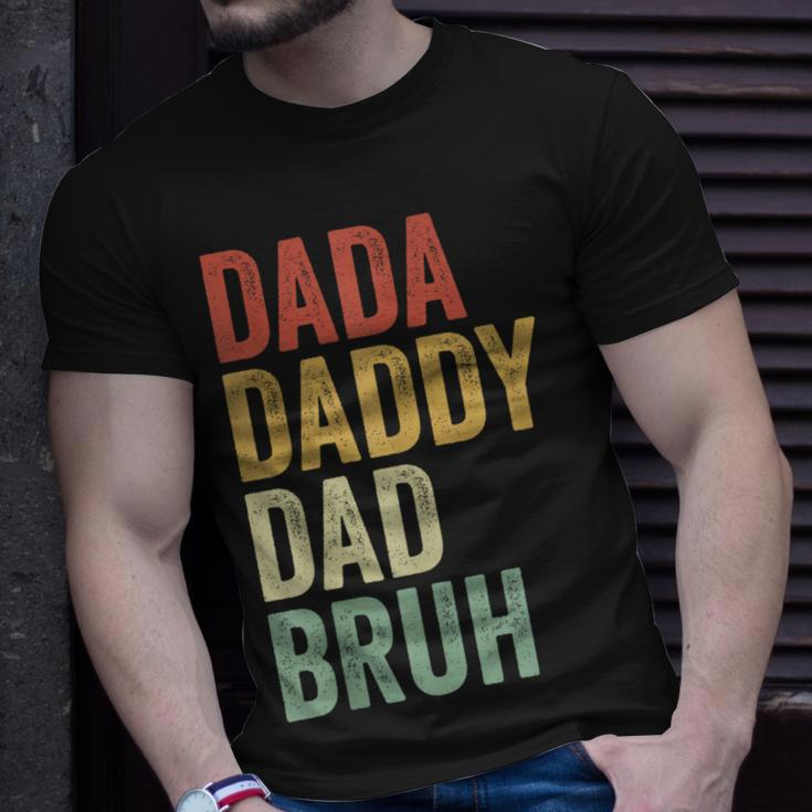 Dada Daddy Dad Bruh Fathers Day Vintage Men Father Dad Unisex T-Shirt Gifts for Him