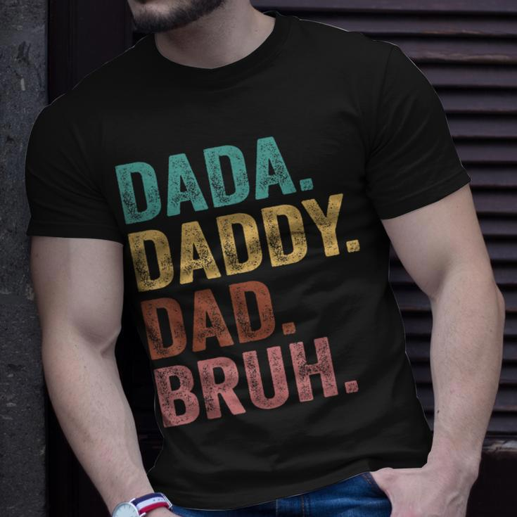 Dada Daddy Dad Bruh Vintage Funny Fathers Day Unisex T-Shirt Gifts for Him