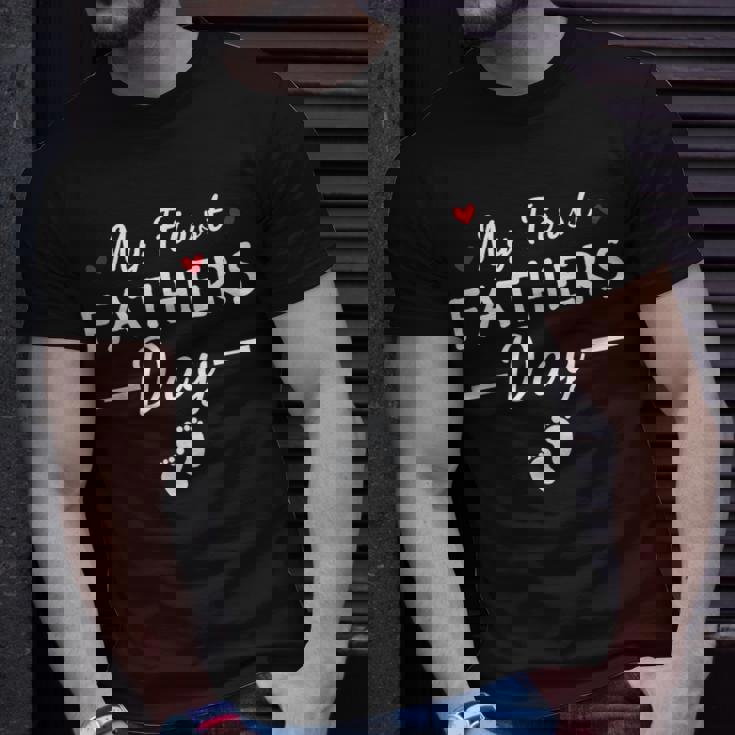 Dads Fathers Day My First Fathers Day New Dad T-shirt Gifts for Him