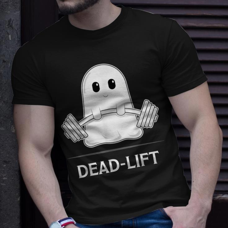 Deadlift Halloween Ghost Weight Lifting Workout T-Shirt Gifts for Him