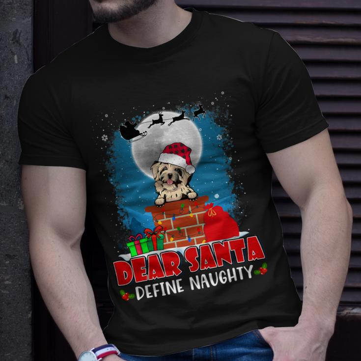 Dear Santa Define Naughty Havanese Dog Funny Christmas Unisex T-Shirt Gifts for Him