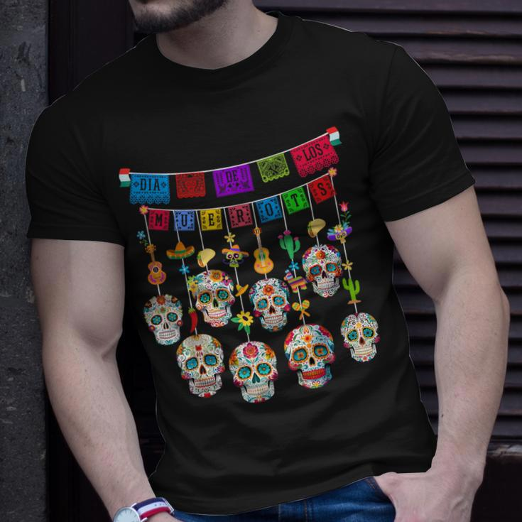 Dia De Los Muertos Day Of The Dead Hanging Skulls T-Shirt Gifts for Him