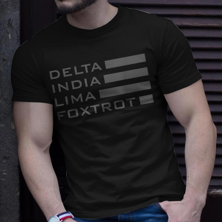 Dilf Delta India Lima Foxtrot Military Alphabet Unisex T-Shirt Gifts for Him