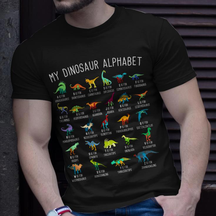 Dinosaur Lover Types Of Dinosaurs Dinosaur Alphabet T-Shirt Gifts for Him