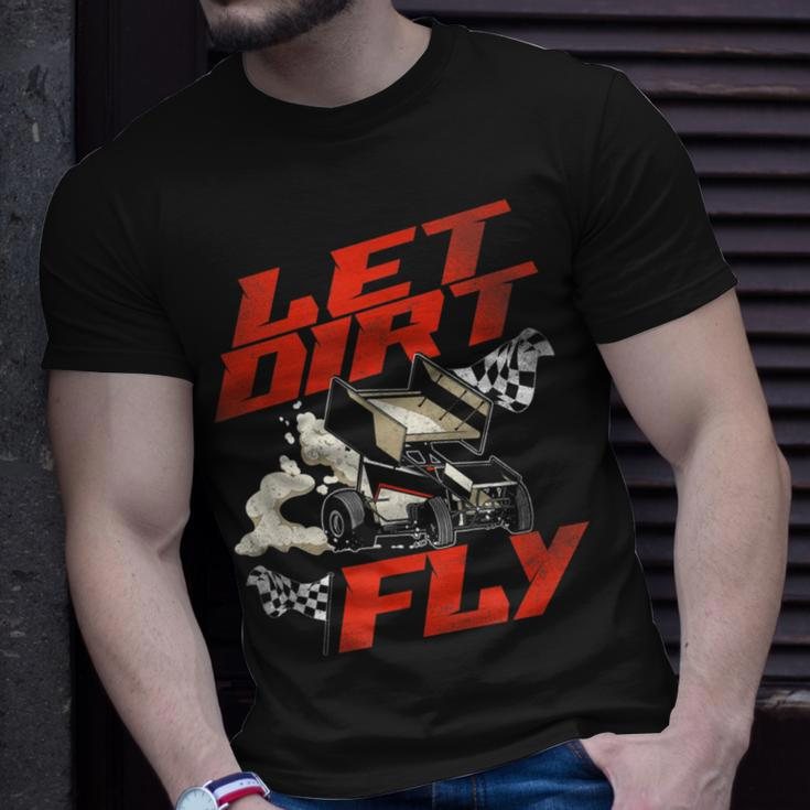 Dirt Track Racing Race Sprint Car Racing Funny Gifts Unisex T-Shirt Gifts for Him