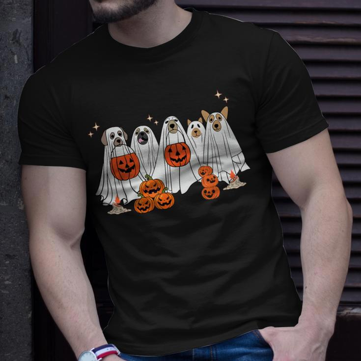 Dog Ghost Cute Dog Dressed As Ghost Halloween Dog T-Shirt Gifts for Him