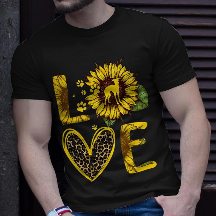 Dog Grayhound Love Greyhound Sunflower For Dog Lover Unisex T-Shirt Gifts for Him