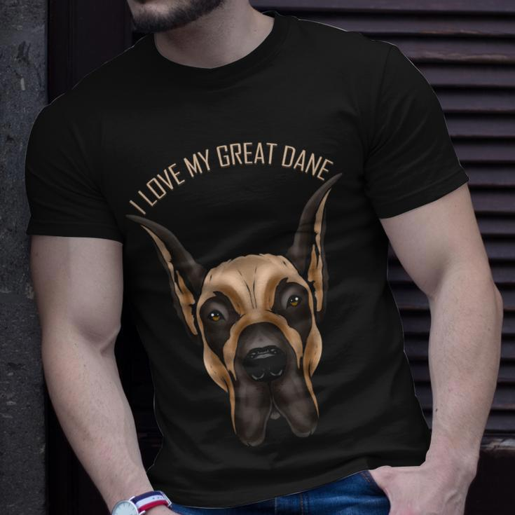 Dog Lover I Love My Great Dane Unisex T-Shirt Gifts for Him