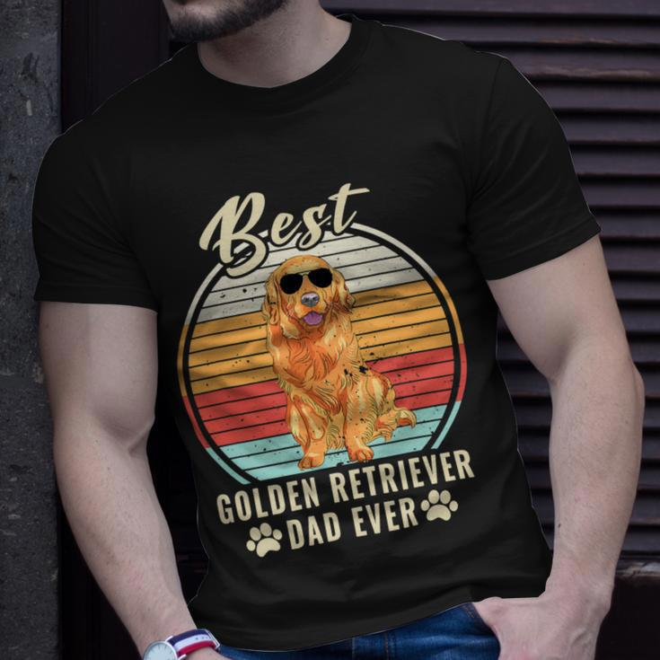 Dogs Best Golden Retriever Dad Ever Fathers Day Dog Gift Unisex T-Shirt Gifts for Him