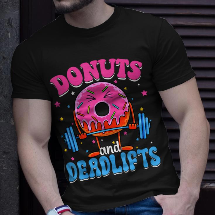 Donut And Deadlifts Barbell Doughnut Lover Girls Boys Son Unisex T-Shirt Gifts for Him