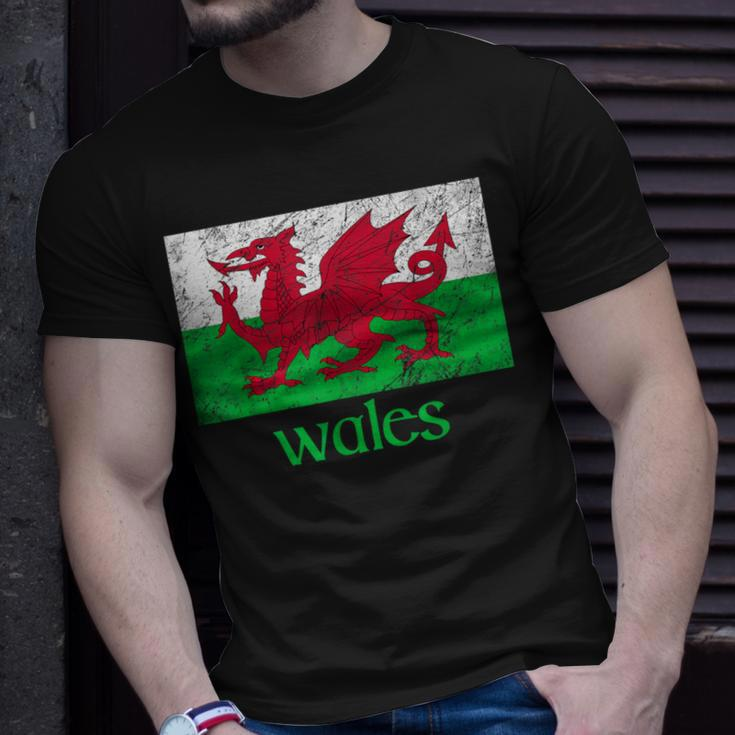 Dragon Of Wales Flag Welsh Cymru Flags Medieval Welsh Rugby T-Shirt Gifts for Him