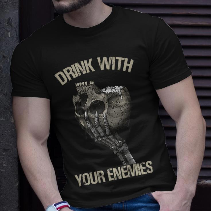 Drink With Your Enemies Drink From Skulls Of Your Enemies T-Shirt Gifts for Him