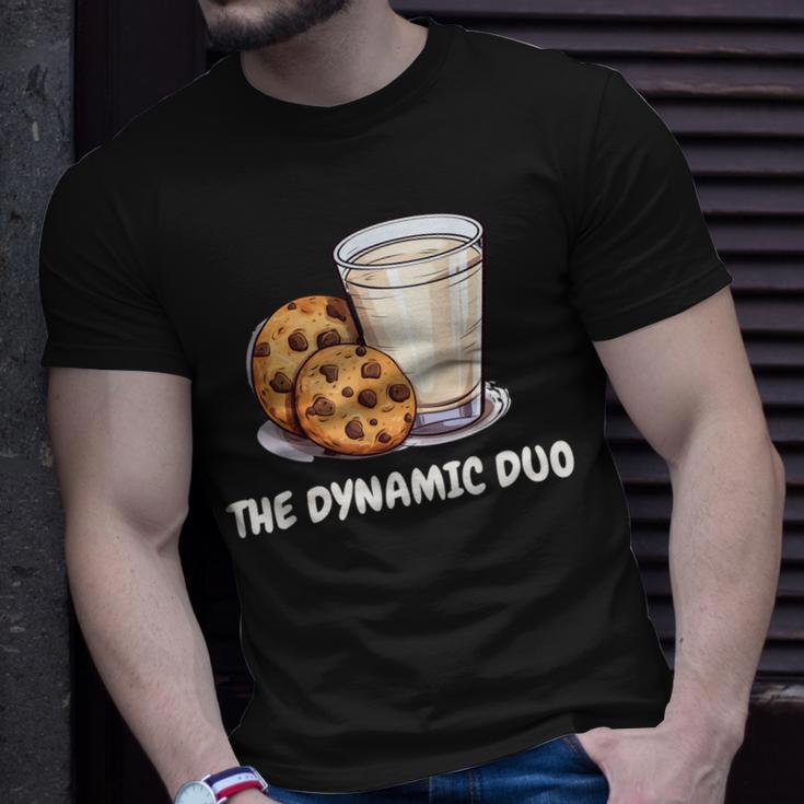 The Dynamic Duo Cookies And Milk Cute Friends Graphic T-Shirt Gifts for Him