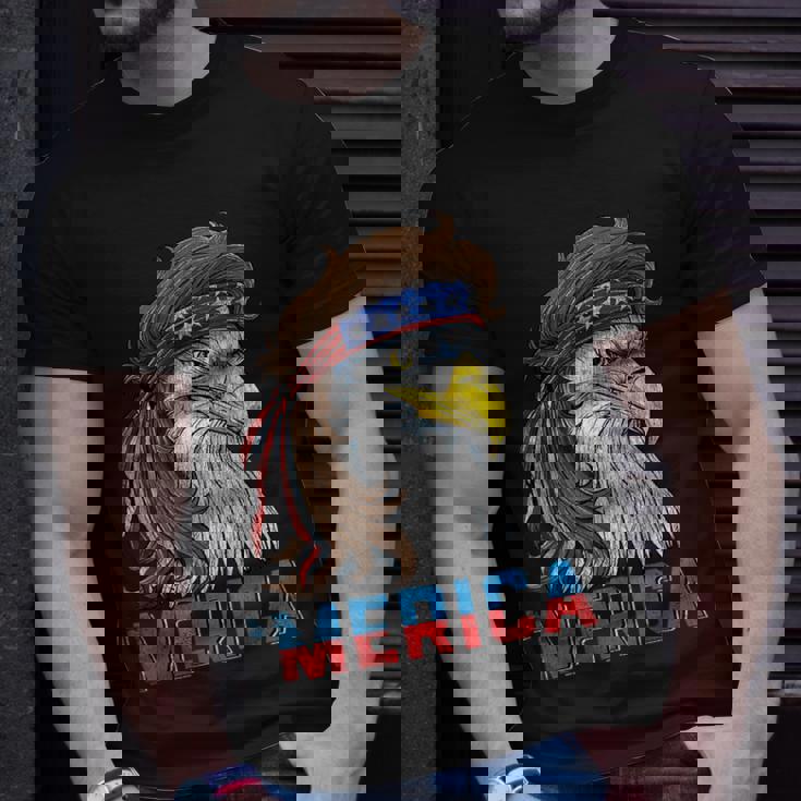 Eagle Mullet 4Th Of July Usa American Flag Eagle Merica Unisex T-Shirt Gifts for Him