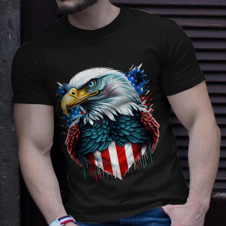Eagle Of Freedom Merica Patriotic Usa Flag 4Th Of July 2023 Unisex T-Shirt Gifts for Him