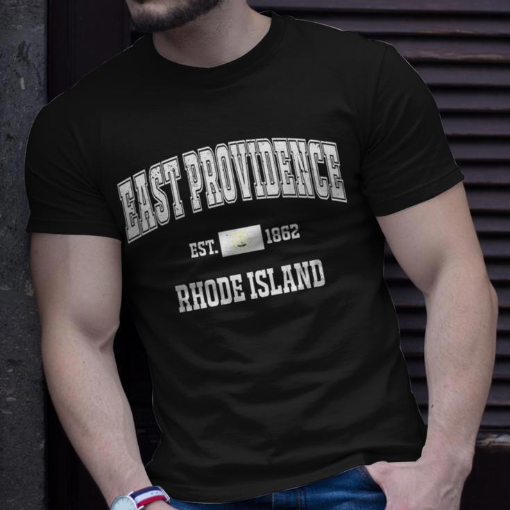 East Providence Rhode Island Ri Vintage State Flag Athletic T-Shirt Gifts for Him