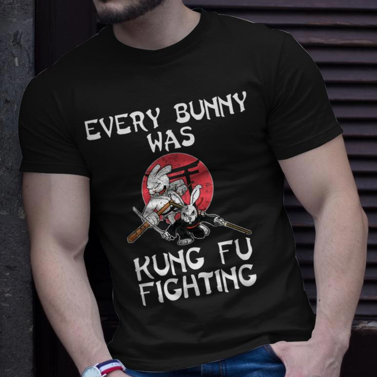 Every Bunny Was Kung Fu Fighting Easter Sunday Rabbit T-Shirt Gifts for Him
