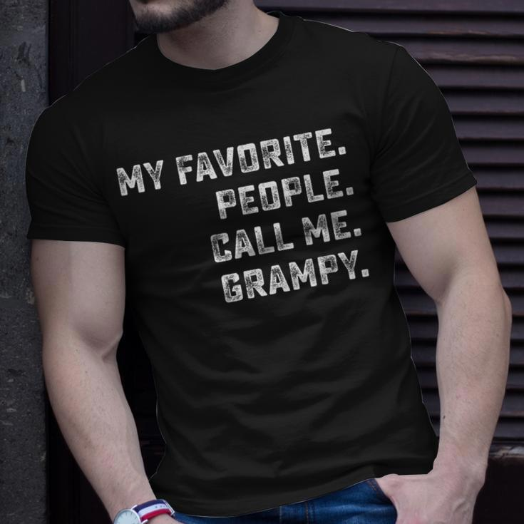 Family Matching My Favorite People Call Me Grampy Unisex T-Shirt Gifts for Him