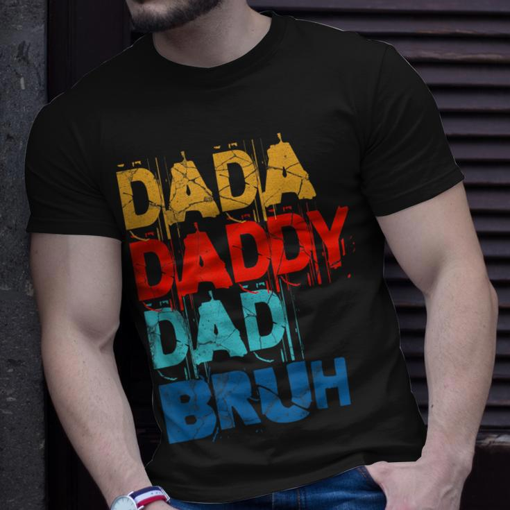 Fathers Day 2023 Funny Dad Daddy Retro Unisex T-Shirt Gifts for Him