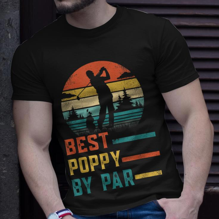 Fathers Day Best Poppy By Par Golf Gifts For Dad Grandpa Unisex T-Shirt Gifts for Him