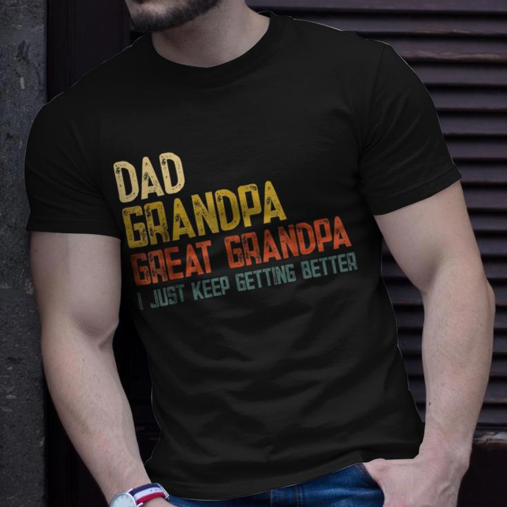 Fathers Day Dad Grandpa Great Grandpa Unisex T-Shirt Gifts for Him