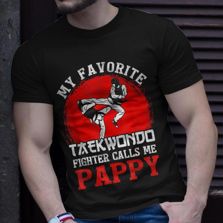 My Favorite Taekwondo Fighter Calls Me Pappy Fathers Day T-shirt Gifts for Him
