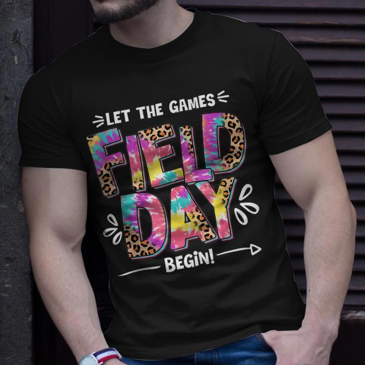 Field Day Let The Games Begin Leopard Tie Dye Field Day Unisex T-Shirt Gifts for Him