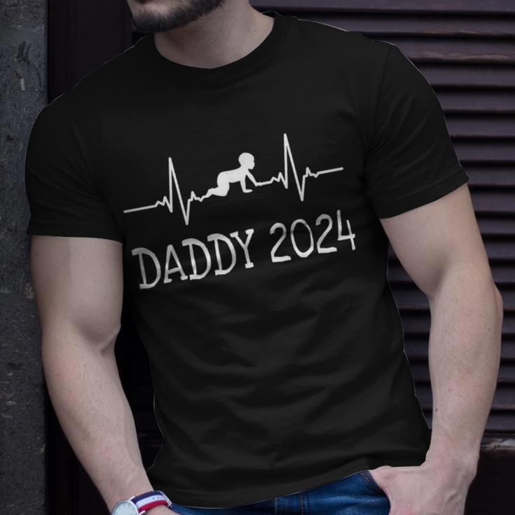 First Time Father New Dad Expecting Daddy 2024 T-Shirt Gifts for Him