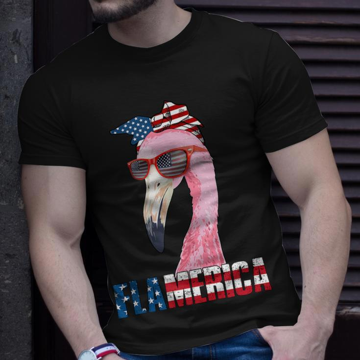 Flamingo 4Th Of July Flamerica Patriotic Unisex T-Shirt Gifts for Him