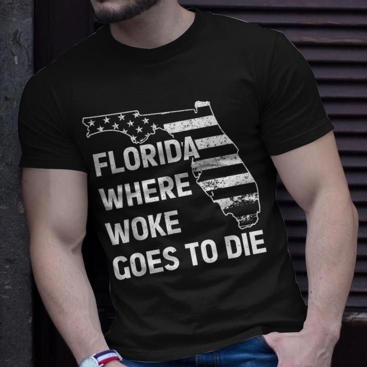 Florida Where Woke Goes To Die Funny Retro Unisex T-Shirt Gifts for Him