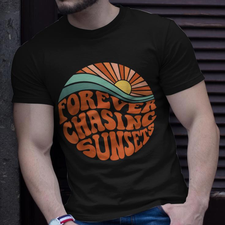 Forever Chasing Sunsets Unisex T-Shirt Gifts for Him
