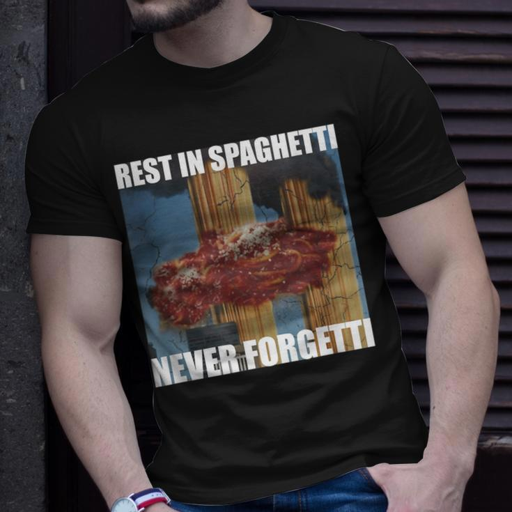 Never Forgetti Rest In Spaghetti Meme Rip T-Shirt Gifts for Him